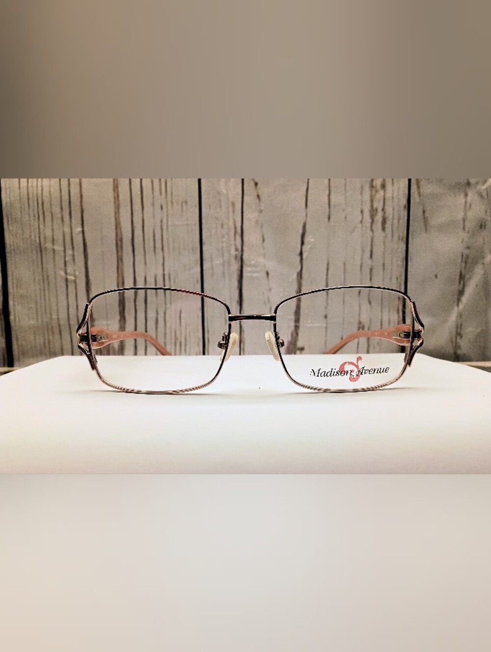 NEW Womens Rx'able Eyeglass Frame, Madison Avenue, Shiny Blush Glasses 52-16-135